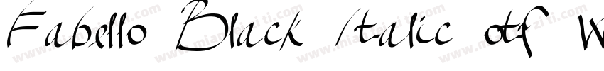 Fabello Black Italic otf WhatFontIs字体转换